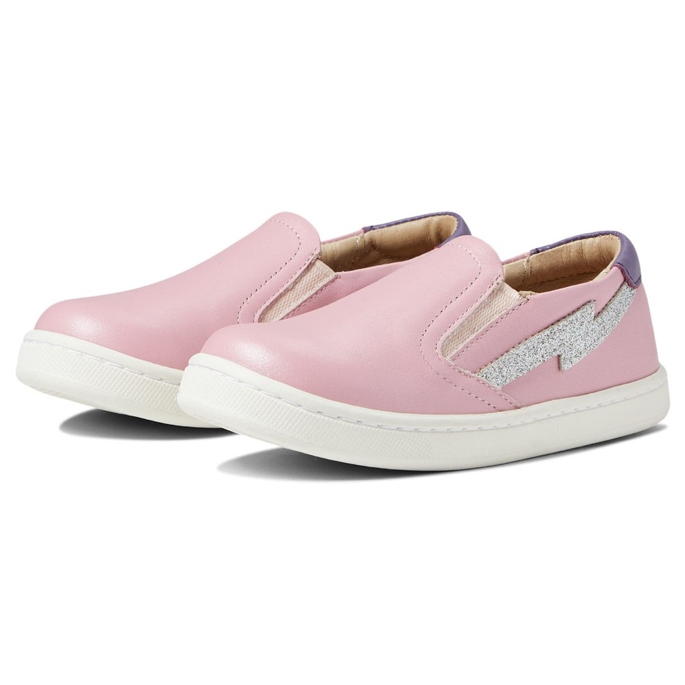 Old Soles Pink Slip-On Leather Sneakers Pink Silver- 6 Toddler